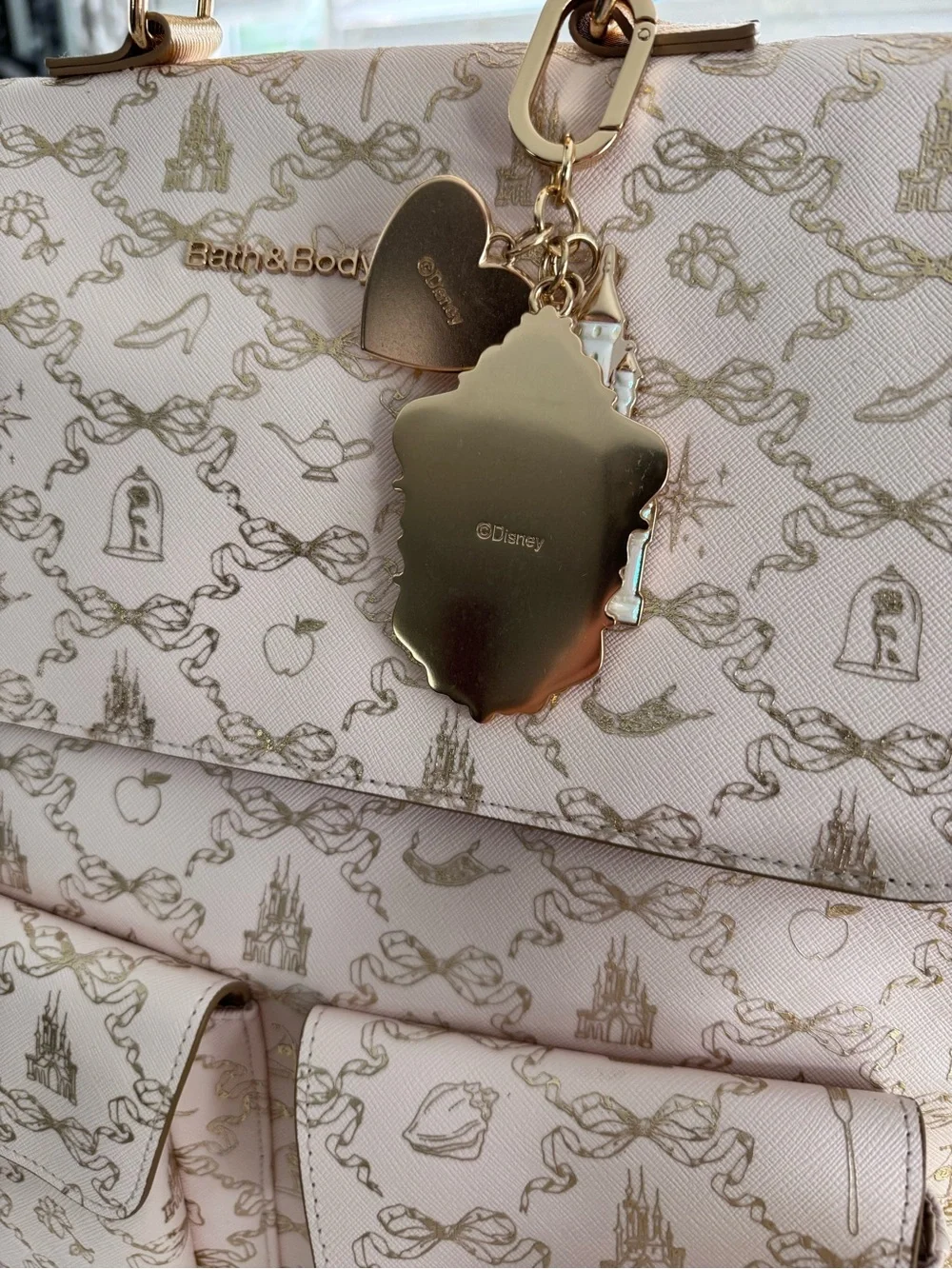 Bath & Body Works Cream & Gold Disney Princess Backpack Tote